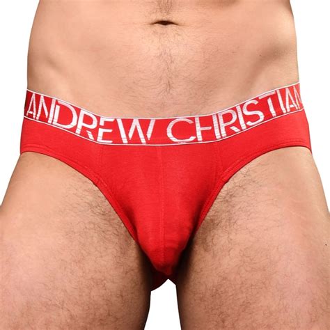 Andrew Christian Slip Almost Naked Happy Modal Rouge Inderwear