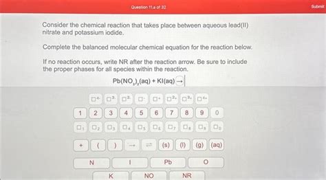 Solved Consider The Chemical Reaction That Takes Place