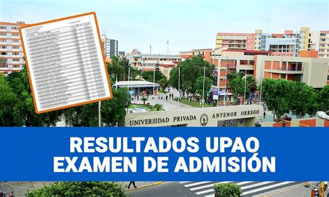 Resultados Examen de Admisión UPAO 2024 4 de agosto