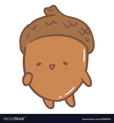 Acorn Cute Royalty Free Vector Image Vectorstock