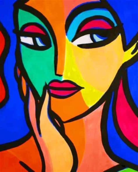 Pop Art Abstract Face Painting Art Of Paint By Numbers