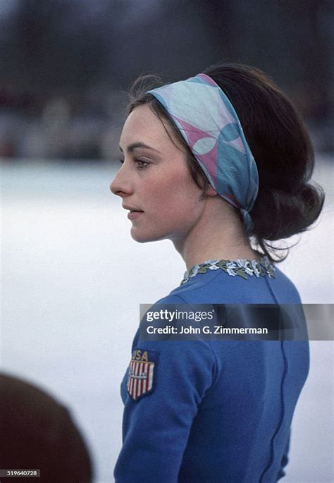 Closeup Of Usa Peggy Fleming During Practice On Lanneau De Vitesse