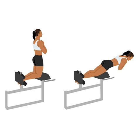 Woman Doing Glute Ham Raise Exercise Glute Ham Developer Back