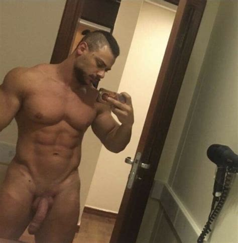 A Naked Guy Hung Bodybuilder Leo Stronda