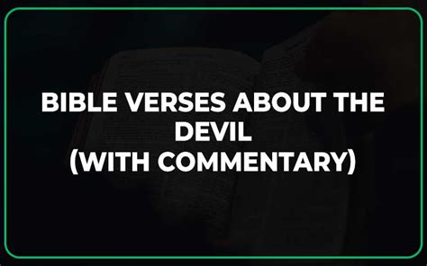 Top 25 Bible Verses About The Devil With Commentary Scripture Savvy