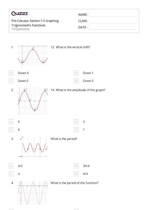 50 Graph Sine Functions Worksheets For 12th Grade On Quizizz Free