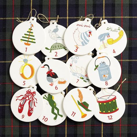 12 Days Of Christmas Ornaments Handcrafted Christmas Ornaments