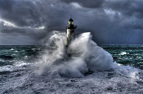 Faro Mare In Tempesta Ocean Photography Lighthouse Sky Photography