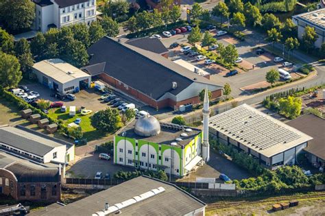 Beckum aus der Vogelperspektive Gebäude der Moschee Ditib Mescid i