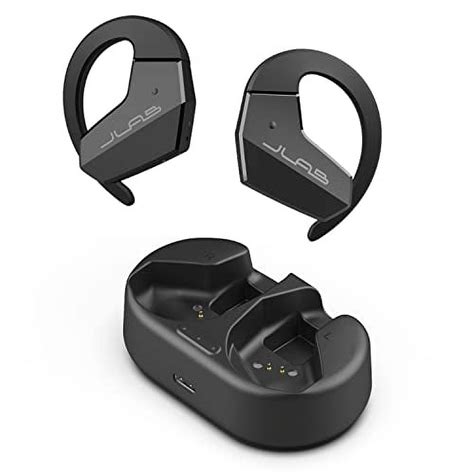 Jlab Open Sport Wireless Earbuds Black Bluetooth Dual Connect 24 Hrs Battery Custom