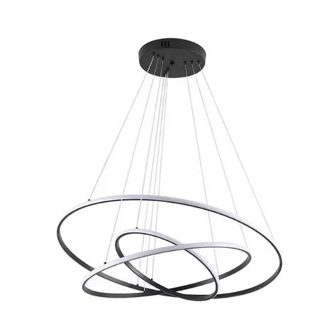 Lustre Pendente Led Aros An Is Arcos Temperaturas De Cor W Preto