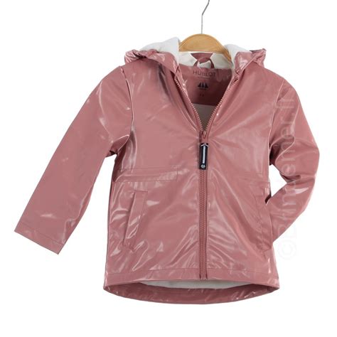 Veste De Pluie Enfant Satin Rose Doubl Polaire Hublot Mode Marine