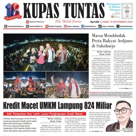 Kupas Tuntas Surat Kabar Harian Kupas Tuntas Edisi Jumat 08 November