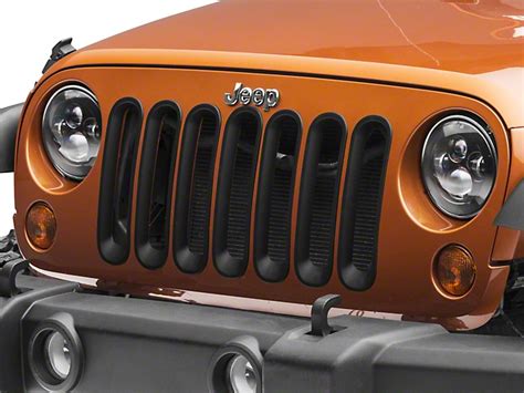 Redrock Jeep Wrangler Grille Inserts Matte Black J111783 07 18 Jeep Wrangler Jk Free Shipping