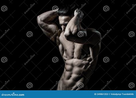 Sport Muscle Fit Guy Stripped Bare Torso Man Male Abs And Body Naked Man Nude Male Torso