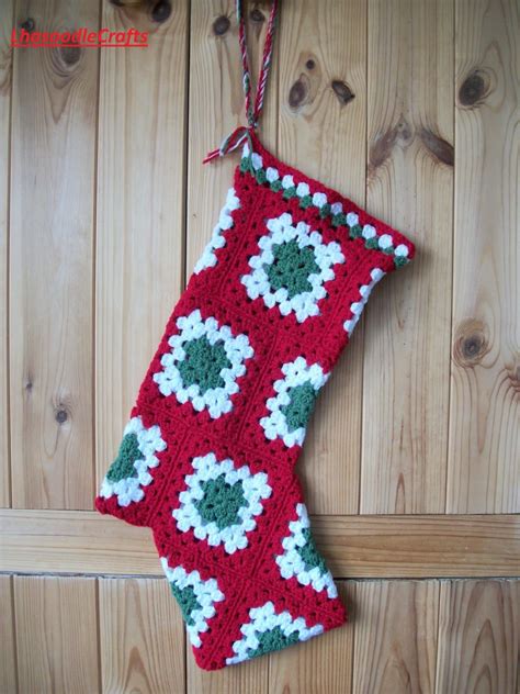 Crochet Granny Square Stocking Ornament Artofit