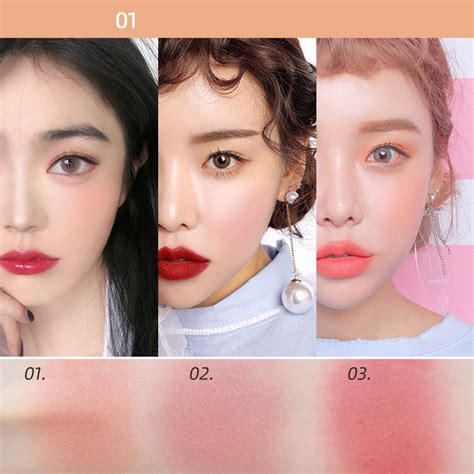 Mua Bảng Phấn Má Hồng Ba Màu Sắc Trang Điểm Nude Tự Nhiên Lâu Trôi giá