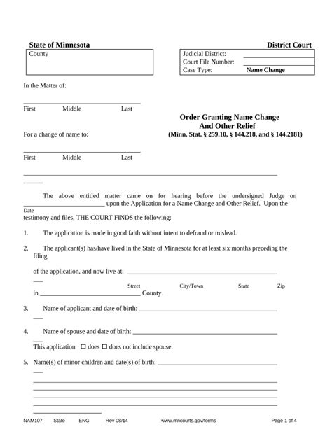 Order Granting Name Change Fill Out Sign Online Dochub