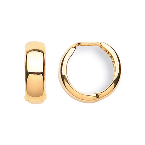 9ct Yellow Gold 16mm Huggies