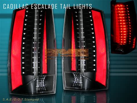 07 08 09 10 11 Cadillac Escalade 4 Door Led Tail Lights Black