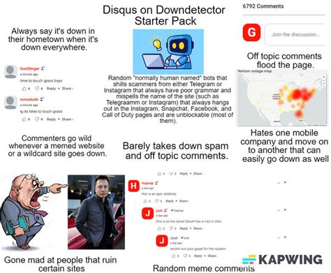 Disqus On Downdetector Starter Pack R Starterpacks Starter Packs