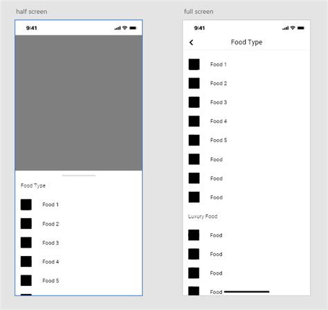 Material Design From Bottom Sheet To Full Screen Scaffold In Flutter