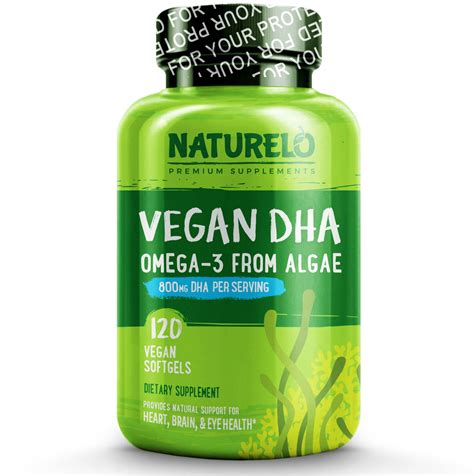 Naturelo Vegan Dha Omega 3 From Algae 400 Mg 120 Vegan Softgels