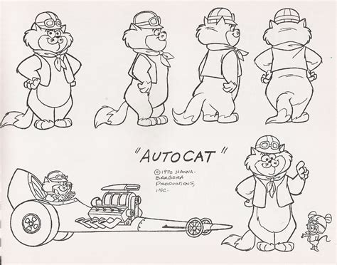 Hanna Barbera S Autocat Model Sheet Cartoon Character Design