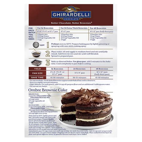 Ghirardelli Triple Chocolate Brownie Box Recipe | Deporecipe.co