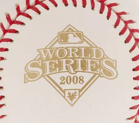 Cole Hamels Autographed 2008 World Series Baseball QVC