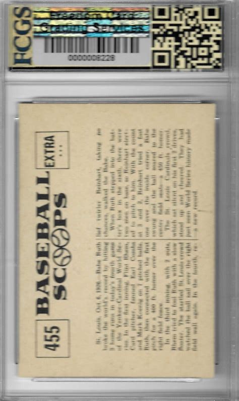 1961 Nu Cards Baseball Scoops 455 Babe Ruth For Sale Online EBay