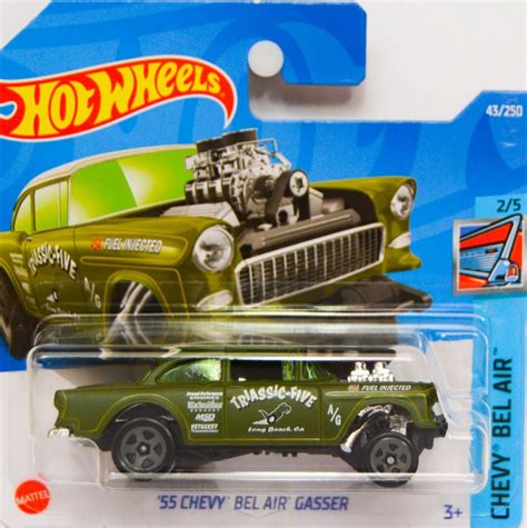 Hot Wheels 55 Chevy Bel Air Gasser Green Hw Chevy Bel Air Perfect Birthday T Miniature