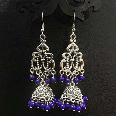 High Quality Indian Made Big Size Oxidized Jhumka Earring Sold By Per