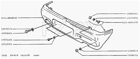 AutoCatalog Online - Легковые автомобили ВАЗ ВАЗ-1111 "ОКА" Буфер задний