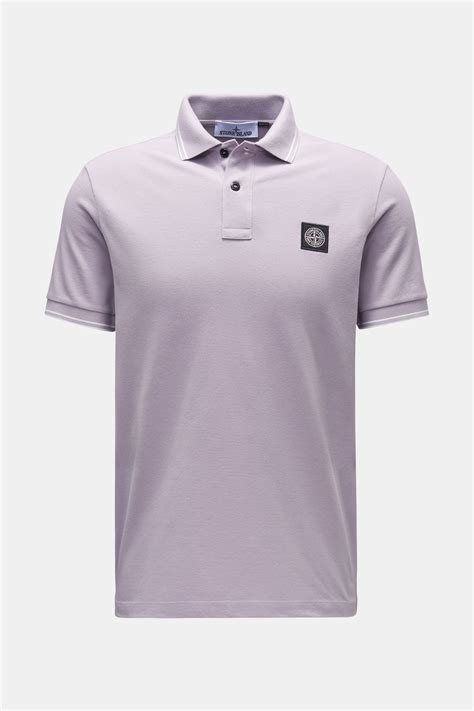 STONE ISLAND Polo Shirt Lilac BRAUN Hamburg