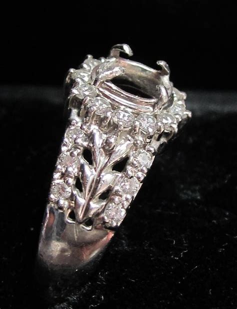 PLATINUM Ring Mounting // Diamond & Platinum Ring // Platinum - Etsy