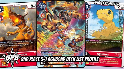 Nd Place Agumon Bond Of Bravery Deck List Profile Digimon Tcg