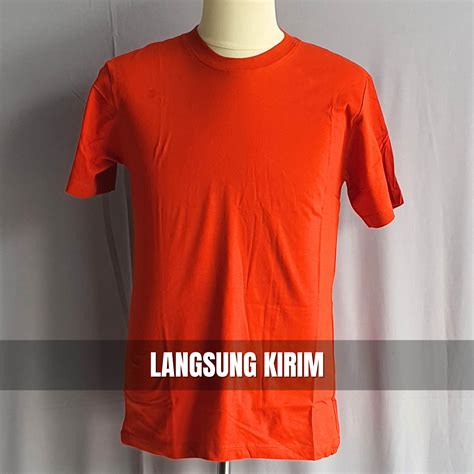 Kaos Polos Merah Bata 100 Cotton Premium Quality Lazada Indonesia