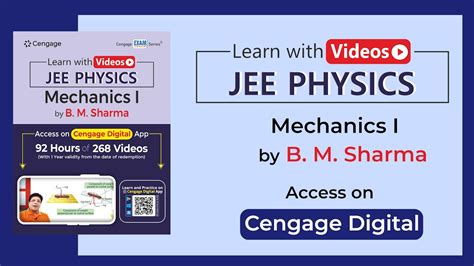 Learn With Videos Jee Physics Mechanics I Bm Sharma Cengage