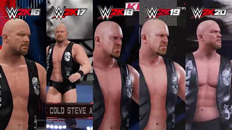 WWE 2K16 Vs 2K17 Vs 2K18 Vs 2K19 Vs 2K20 Stone Cold Steve Austin