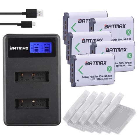 Uds Npbx Np Bx Np Bx Paquetes De Bater A Lcd Doble Usb Cargador