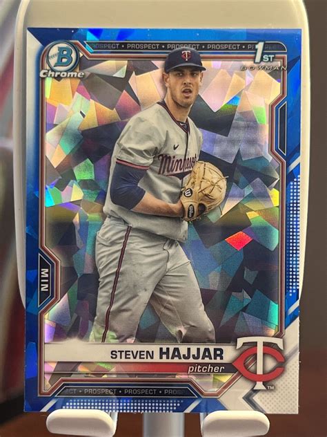 Steven Hajjar 2021 Bowman Draft Chrome SAPPHIRE REFRACTOR BDC 161