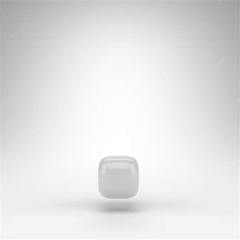 Símbolo De Período Em Fundo Branco Plástico Branco 3d Rendeu Sinal Com