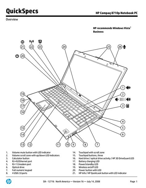 HP Compaq 8710p Notebook PC Manualzz