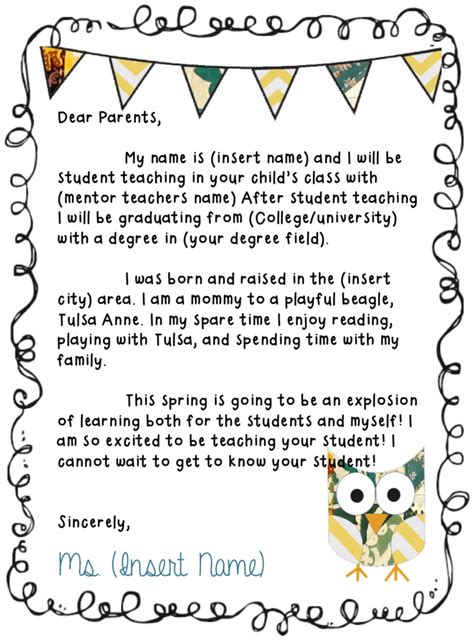 How To Write A Letter To A Teacher From A Parent