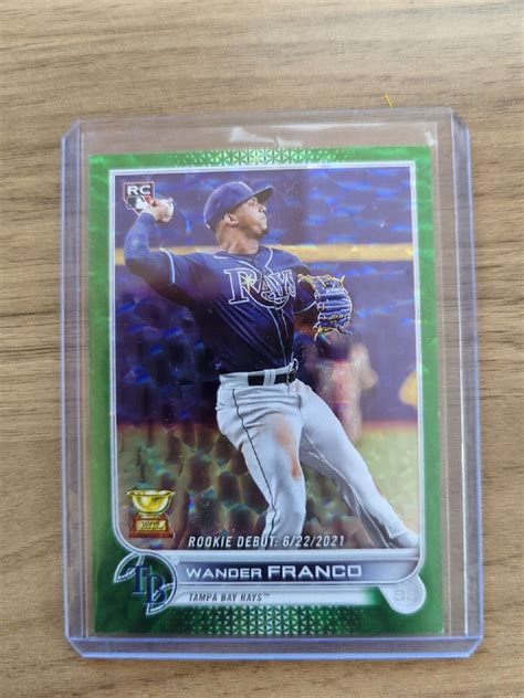 2022 Topps Update Wander Franco Us42 Rc Rookie Debut Green Foil 499