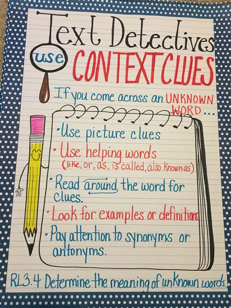 Context Clues Anchor Chart 2nd Grade