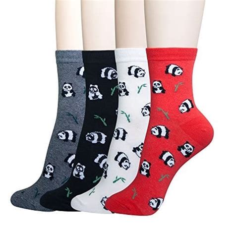 Kony Womens Girls Casual Funny Novelty Crew Socks Cute Panda Printed