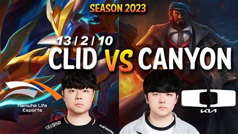 HLE Clid Vs DK Canyon Clid KINDRED Vs Canyon GRAVES Jungle Patch 13