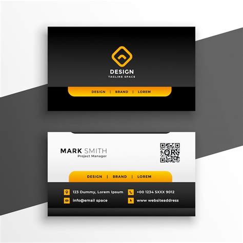 Free Vector Elegant Yellow Corporate Business Card Template